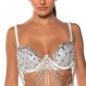 CHOSEN ONE RHINESTONE BRA TOP